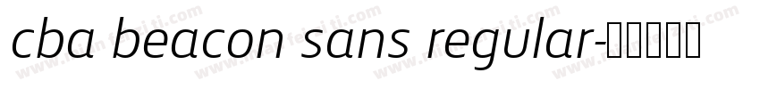 cba beacon sans regular字体转换